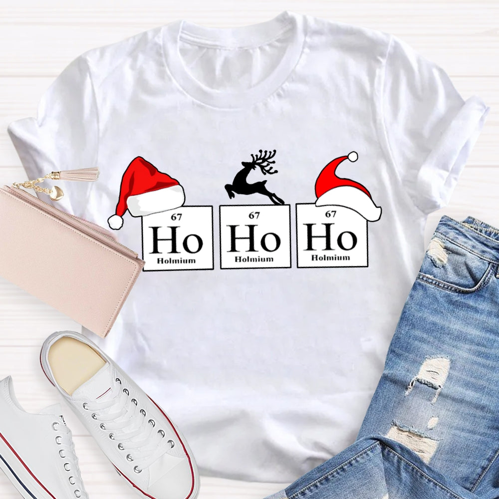 Ho Ho Ho Science Teacher Christmas Hat Christmas T-shirt