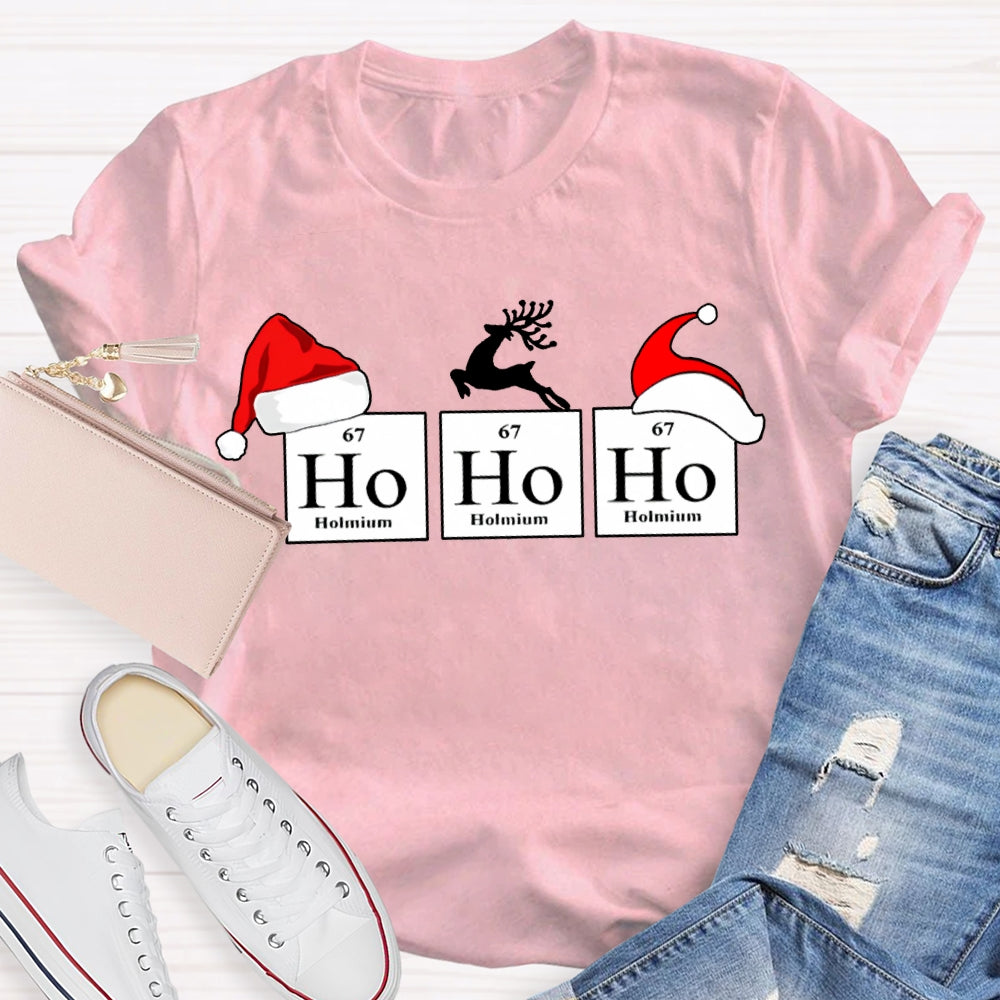 Ho Ho Ho Science Teacher Christmas Hat Christmas T-shirt