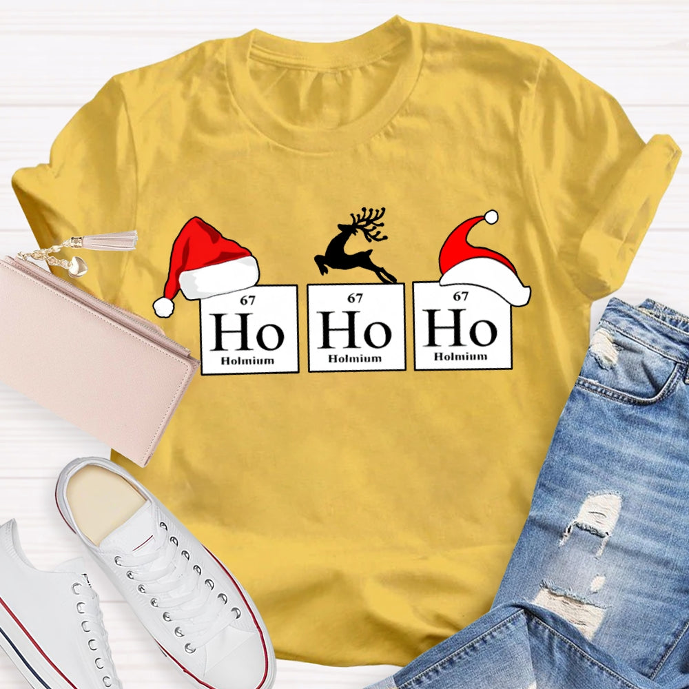 Ho Ho Ho Science Teacher Christmas Hat Christmas T-shirt