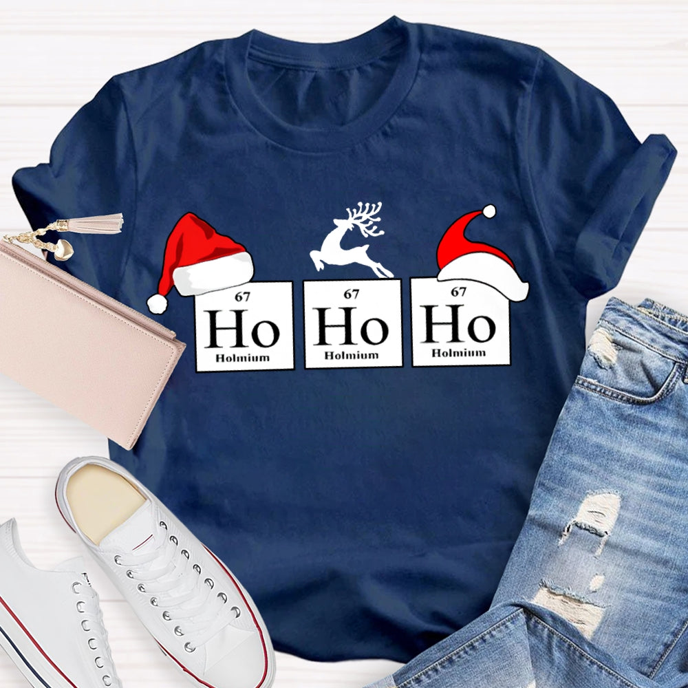 Ho Ho Ho Science Teacher Christmas Hat Christmas T-shirt