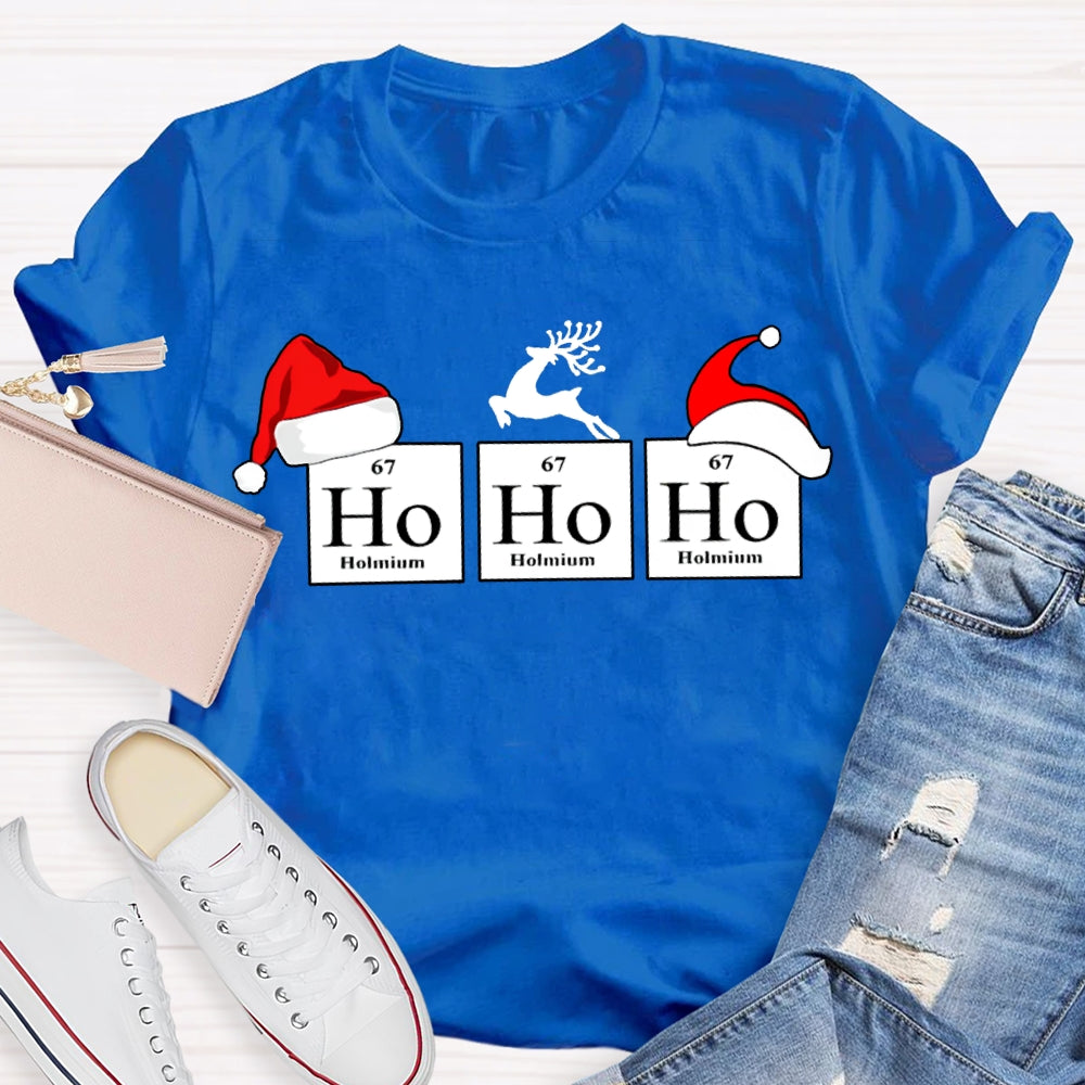 Ho Ho Ho Science Teacher Christmas Hat Christmas T-shirt