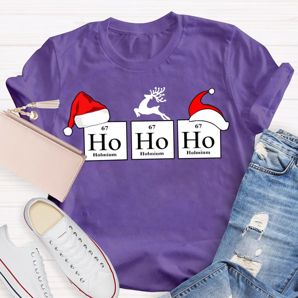 Ho Ho Ho Science Teacher Christmas Hat Christmas T-shirt