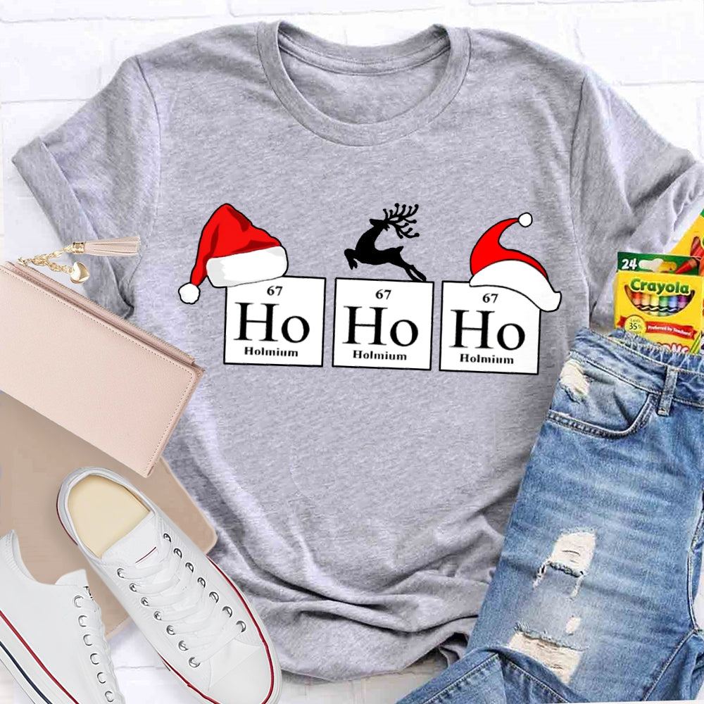 Ho Ho Ho Science Teacher Christmas Hat Christmas T-shirt