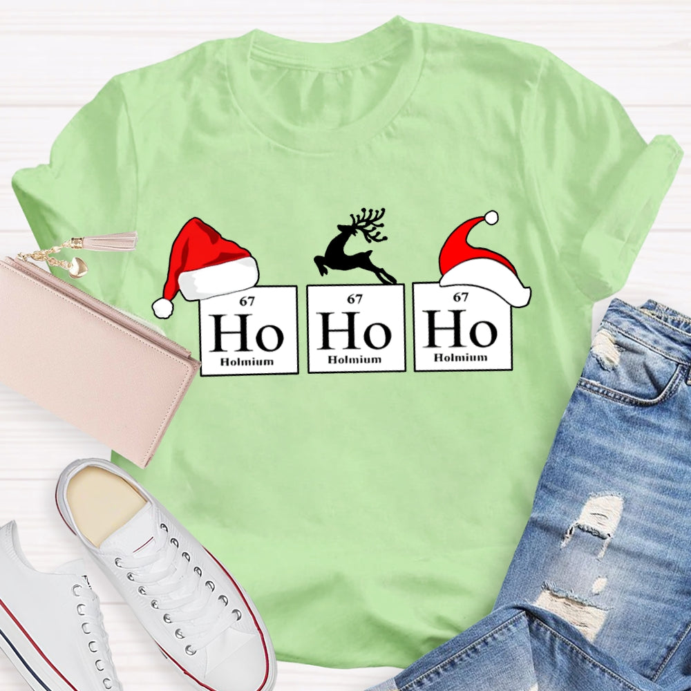 Ho Ho Ho Science Teacher Christmas Hat Christmas T-shirt