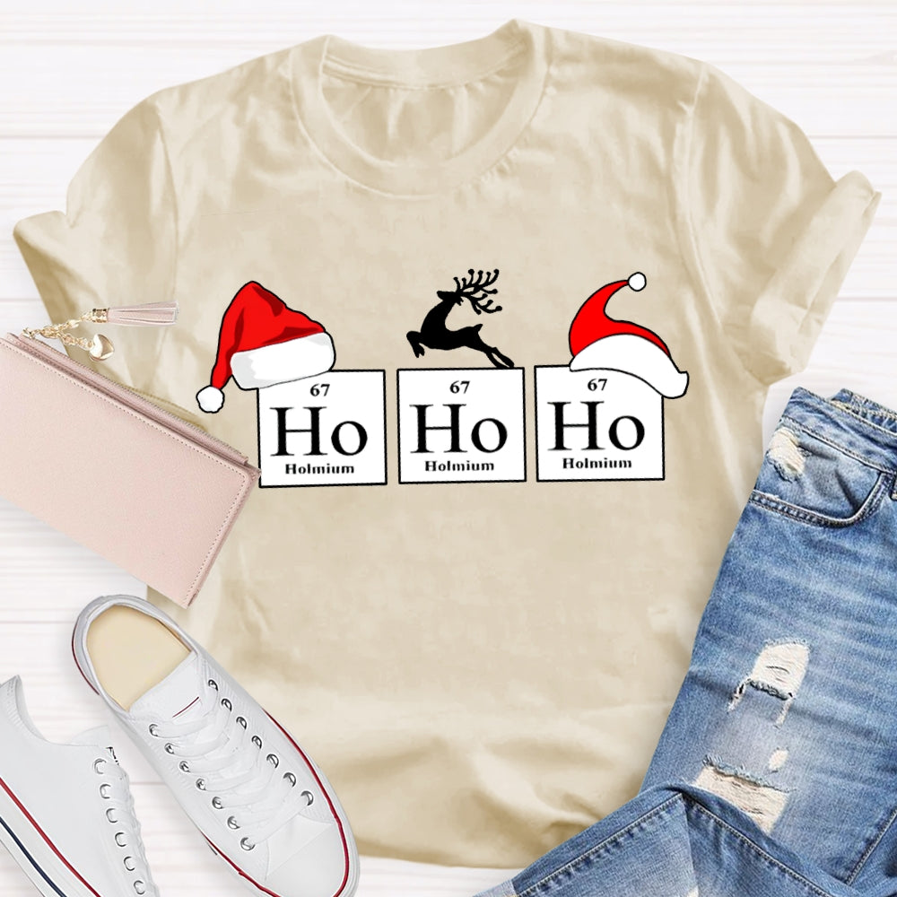 Ho Ho Ho Science Teacher Christmas Hat Christmas T-shirt