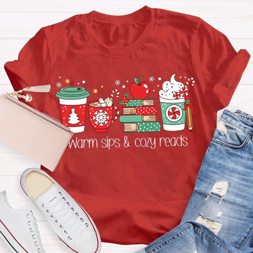 Warm Sips And Cory Reads ChristmasT-shirt