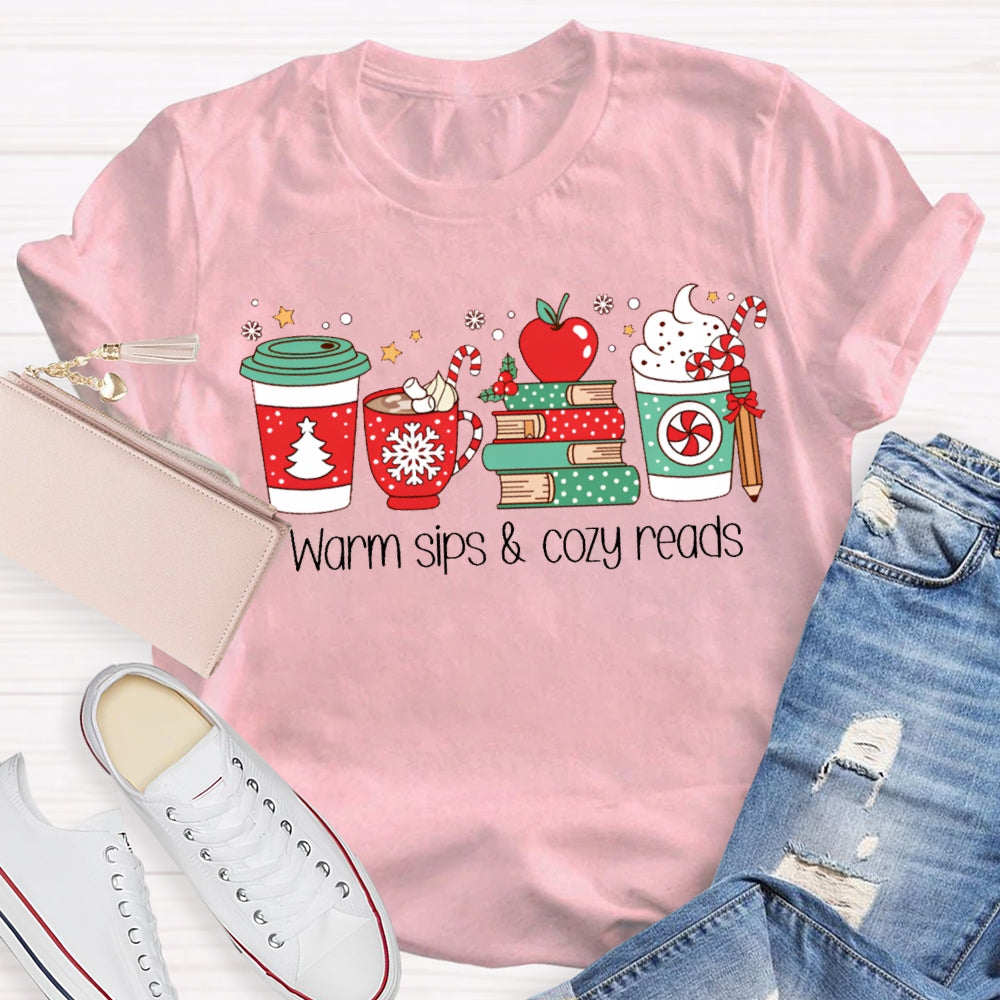 Warm Sips And Cory Reads ChristmasT-shirt