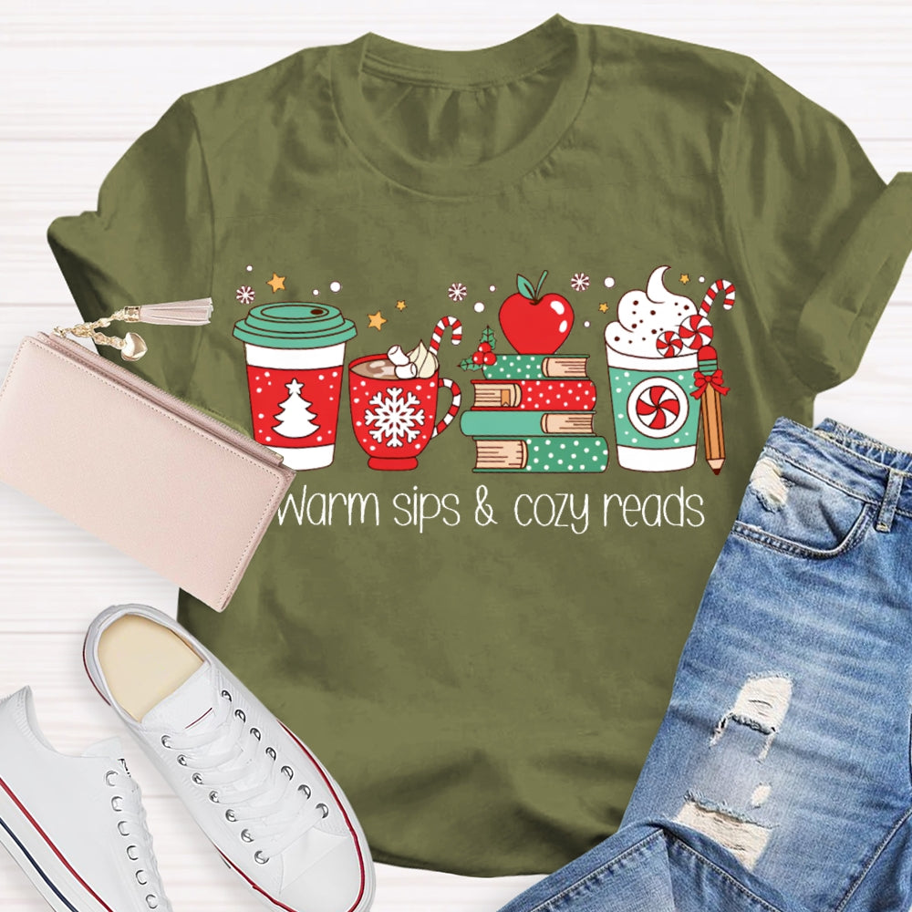 Warm Sips And Cory Reads ChristmasT-shirt
