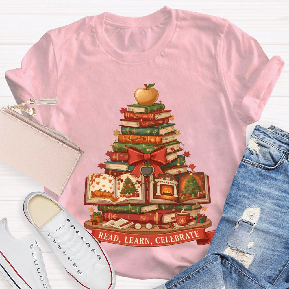 Read More Books Christmas Tree Books T-shirt