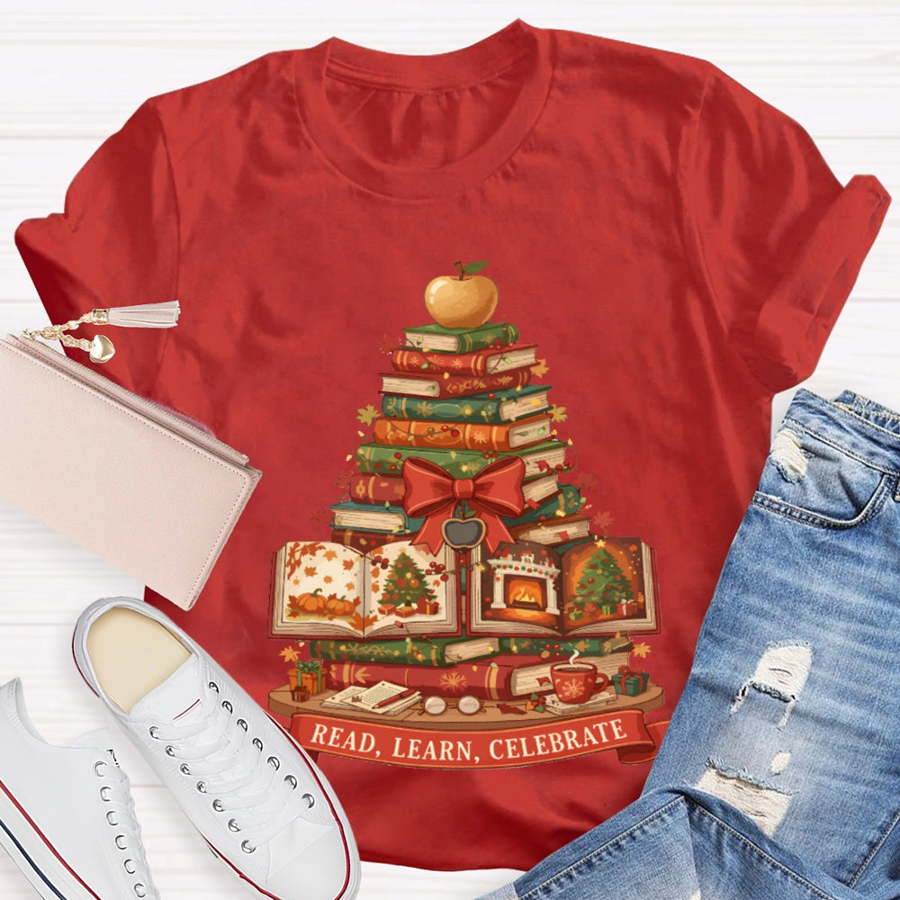 Read More Books Christmas Tree Books T-shirt