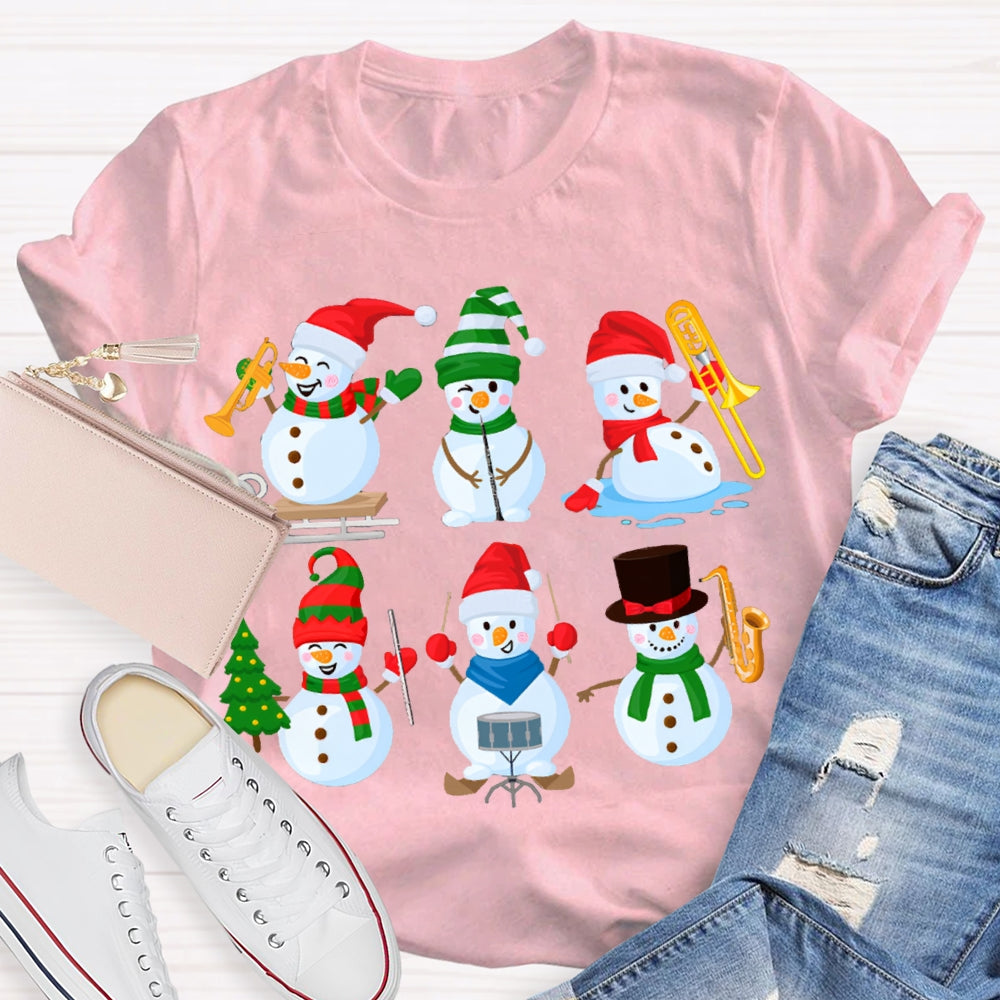 Music Snowman Performer Music Teache Christmas T-shirt