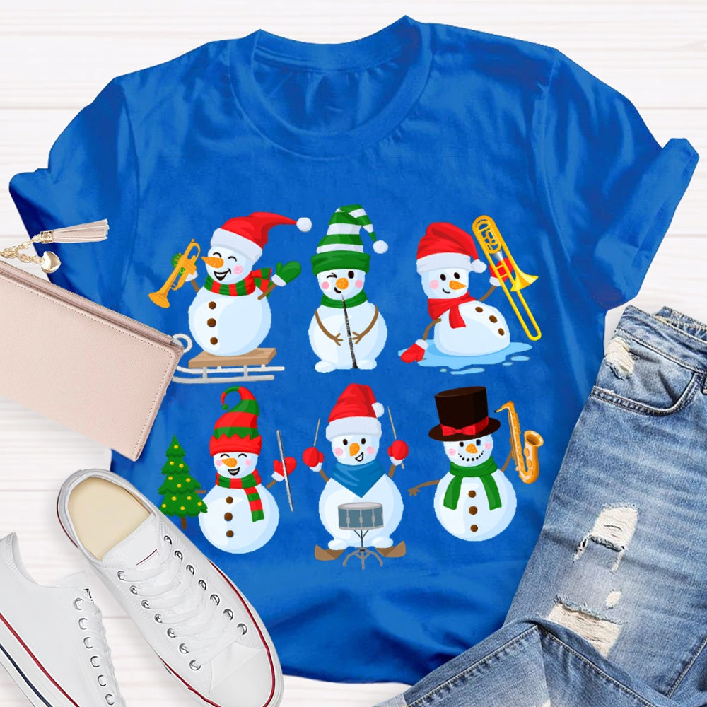 Music Snowman Performer Music Teache Christmas T-shirt