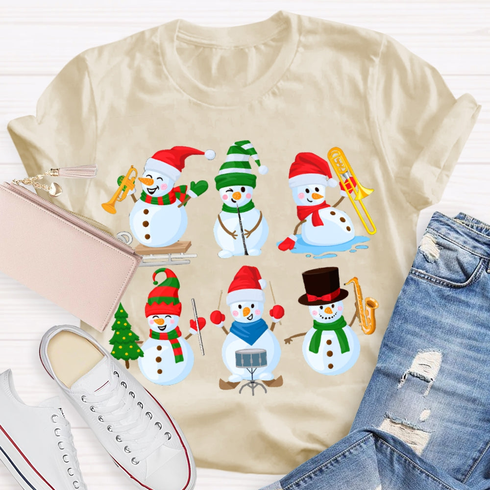 Music Snowman Performer Music Teache Christmas T-shirt