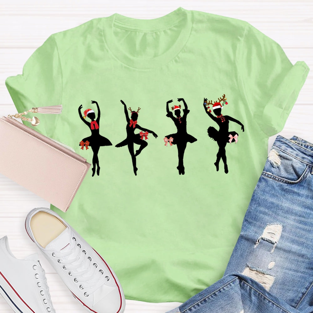Christmas Dancers And Christmas Vibes Dance Teacher T-shirt