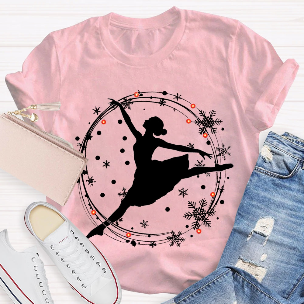 Dancing Gracefully In The Snow Christmas Dance Teacher T-shirt