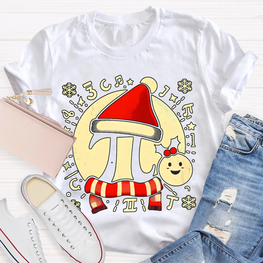 Math Teacher Santa Hats And Pi Merry Christmas T-shirt