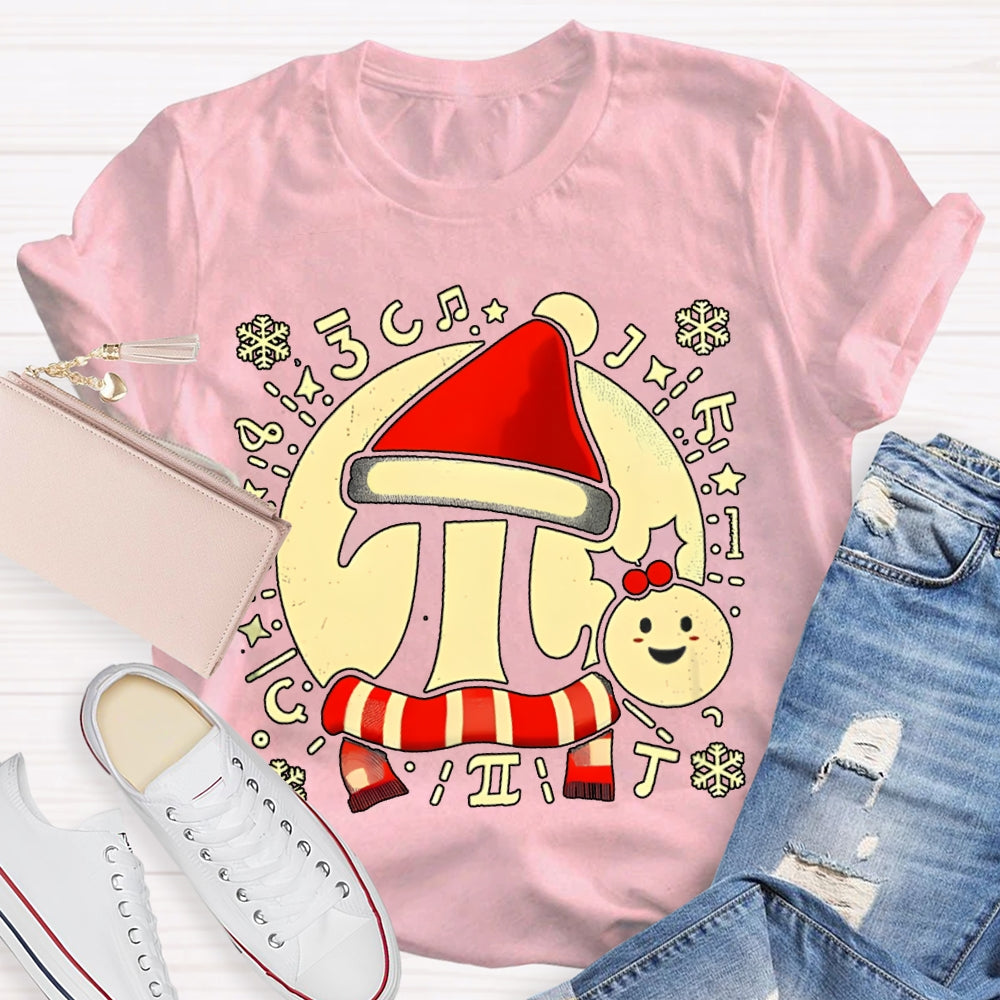 Math Teacher Santa Hats And Pi Merry Christmas T-shirt