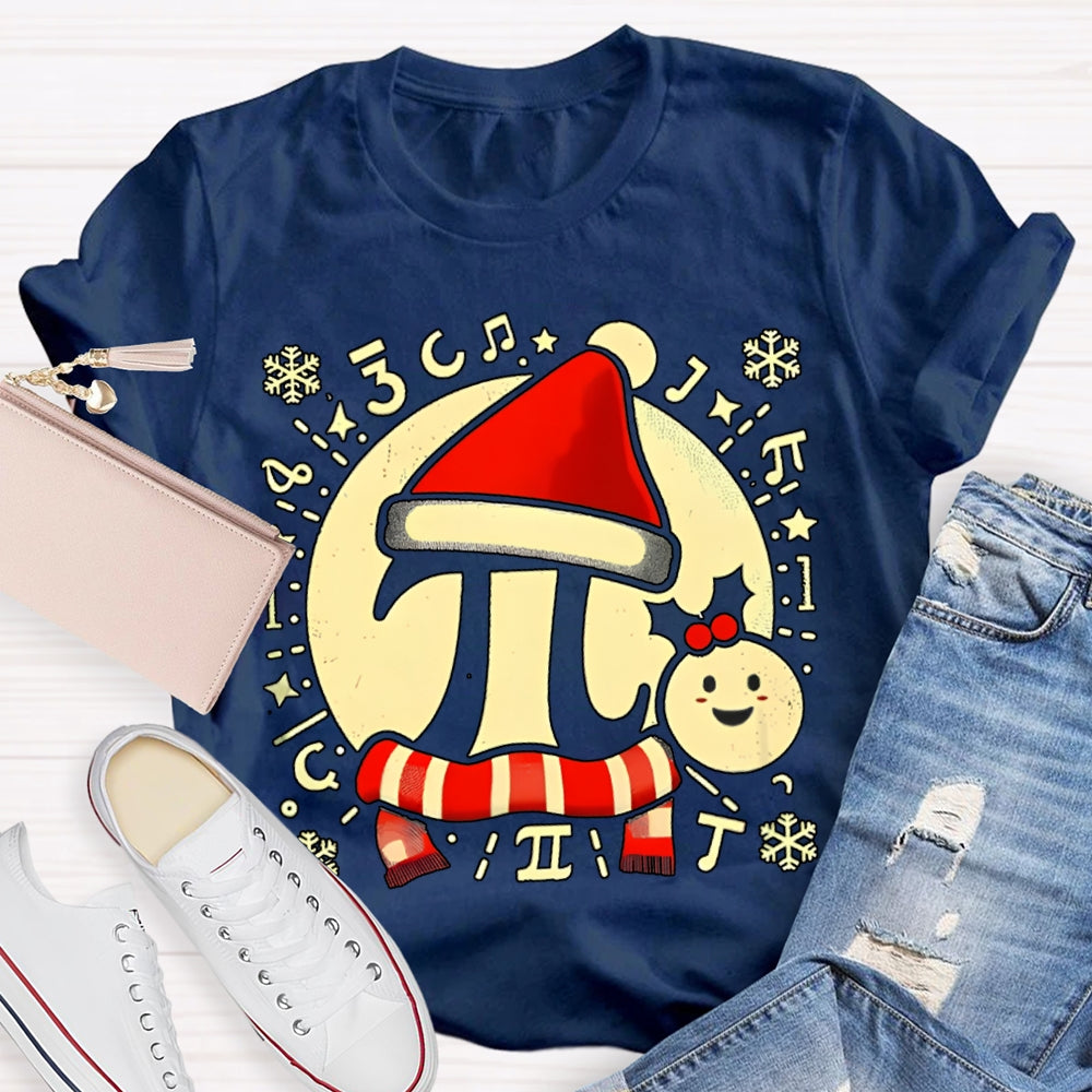 Math Teacher Santa Hats And Pi Merry Christmas T-shirt