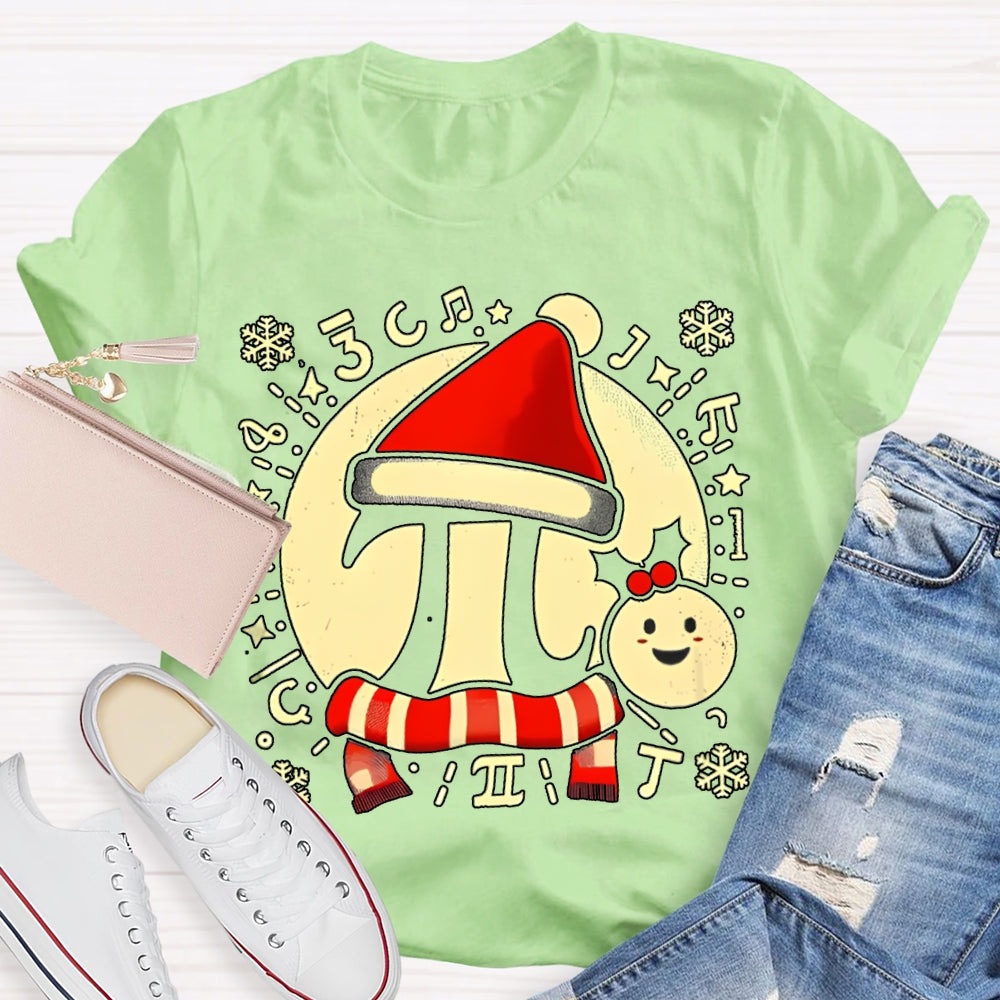 Math Teacher Santa Hats And Pi Merry Christmas T-shirt