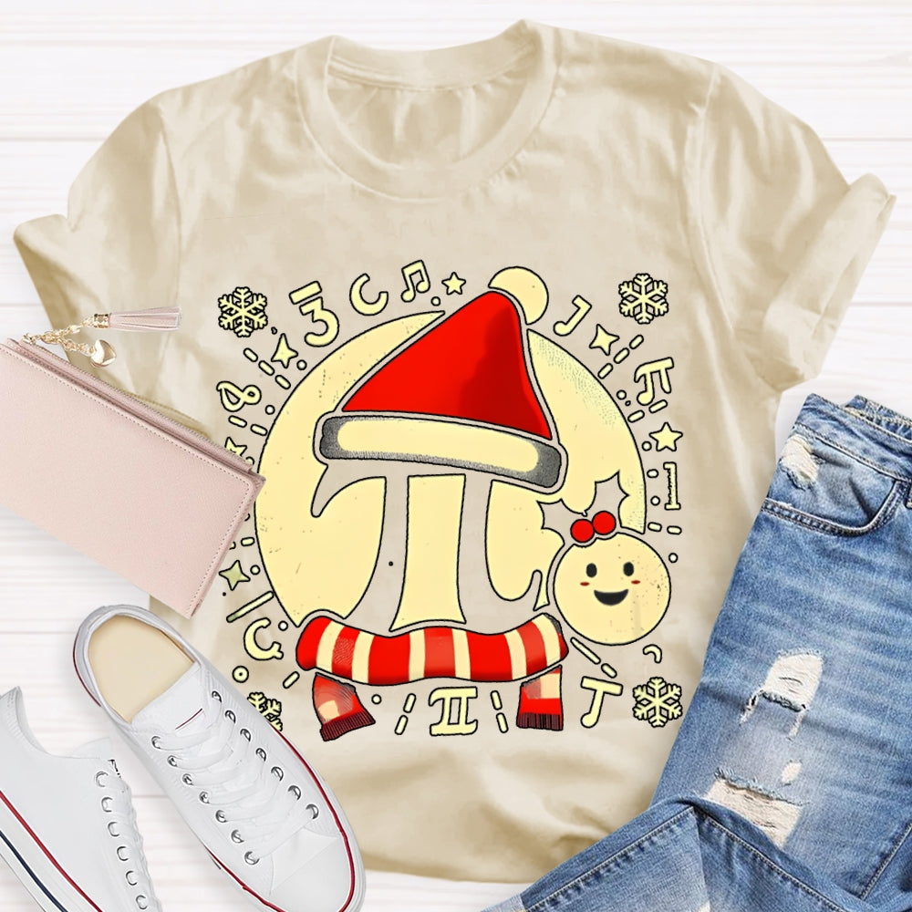 Math Teacher Santa Hats And Pi Merry Christmas T-shirt