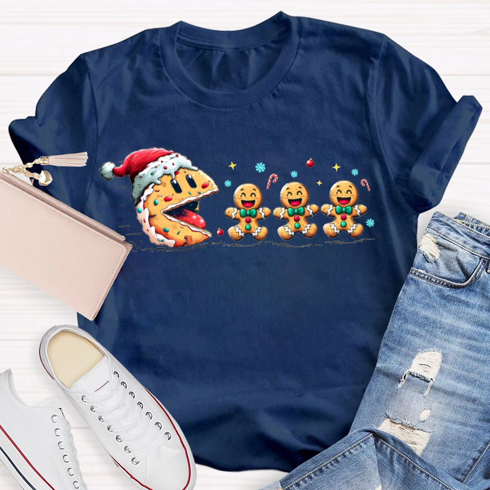 Christmas Hat And Christmas Cookies Merry Vibes T-shirt