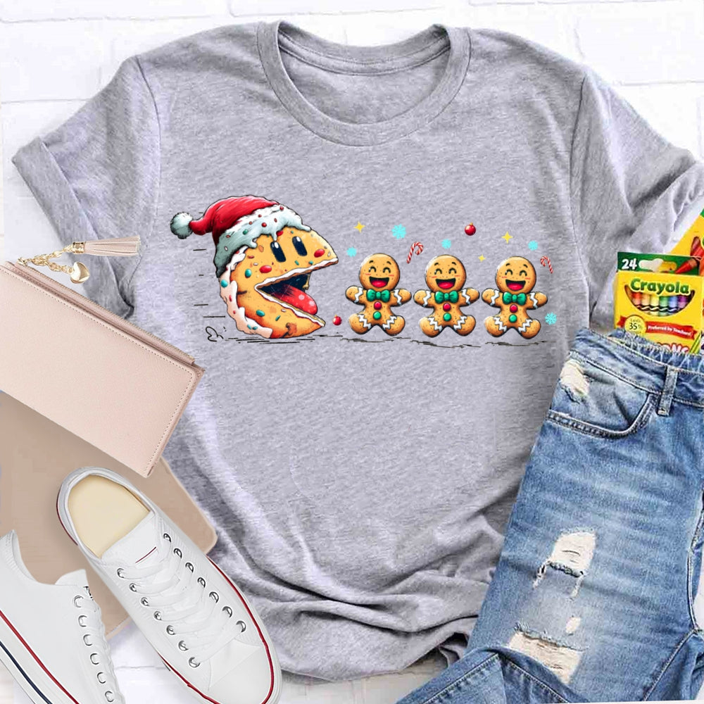 Christmas Hat And Christmas Cookies Merry Vibes T-shirt