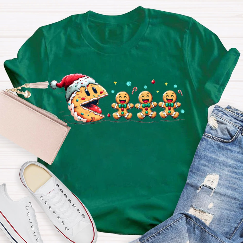 Christmas Hat And Christmas Cookies Merry Vibes T-shirt