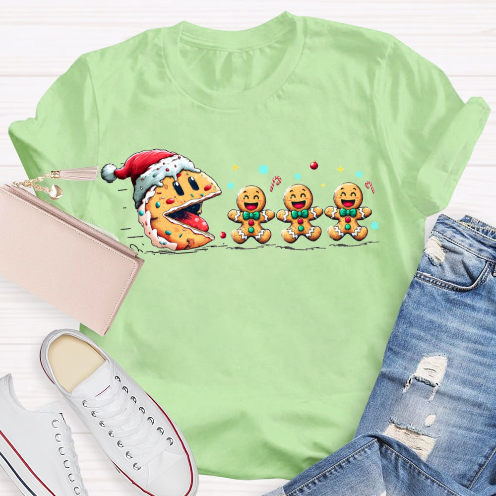 Christmas Hat And Christmas Cookies Merry Vibes T-shirt
