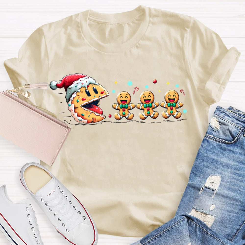 Christmas Hat And Christmas Cookies Merry Vibes T-shirt