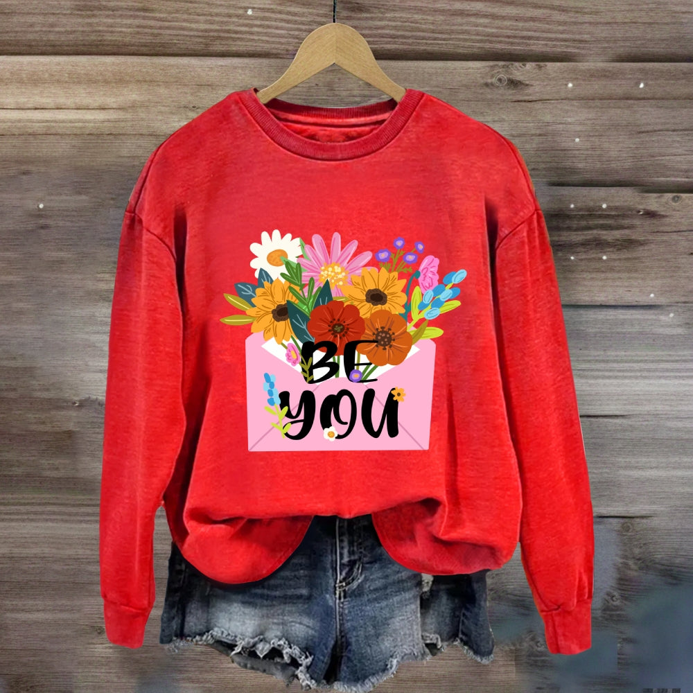 Be You Floral Sweatshirt