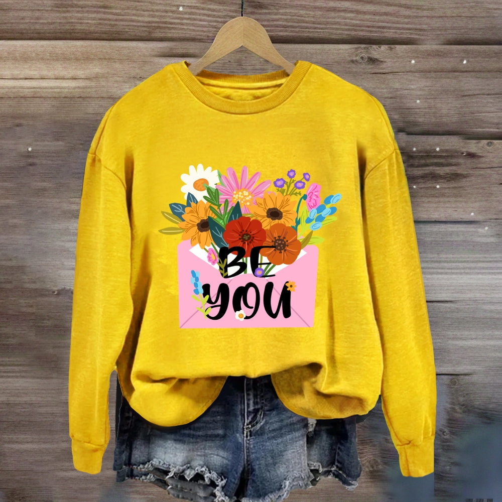 Be You Floral Sweatshirt