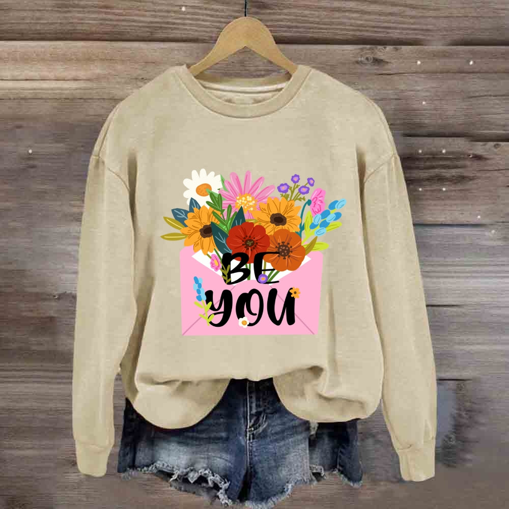 Be You Floral Sweatshirt