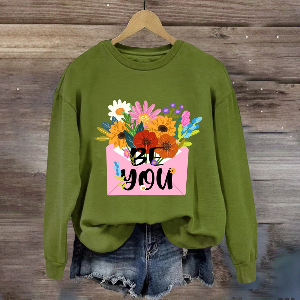 Be You Floral Sweatshirt