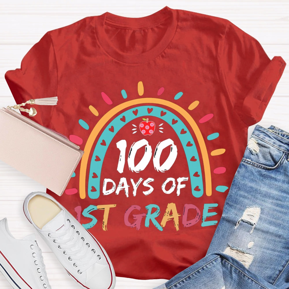 Personalized Grade 100 Days Of 1st Grade T-shirt