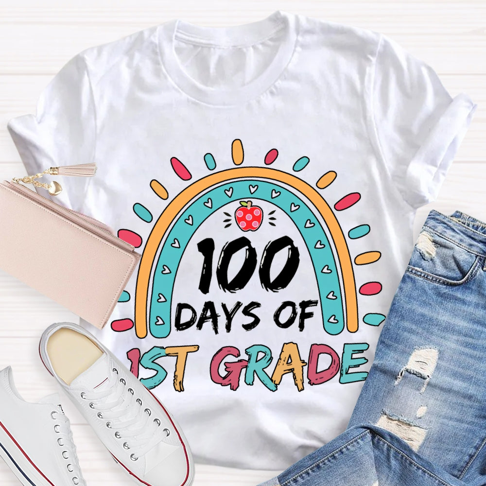 Personalized Grade 100 Days Of 1st Grade T-shirt