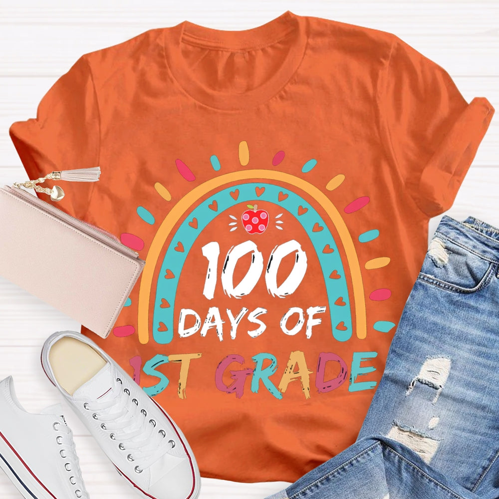 Personalized Grade 100 Days Of 1st Grade T-shirt