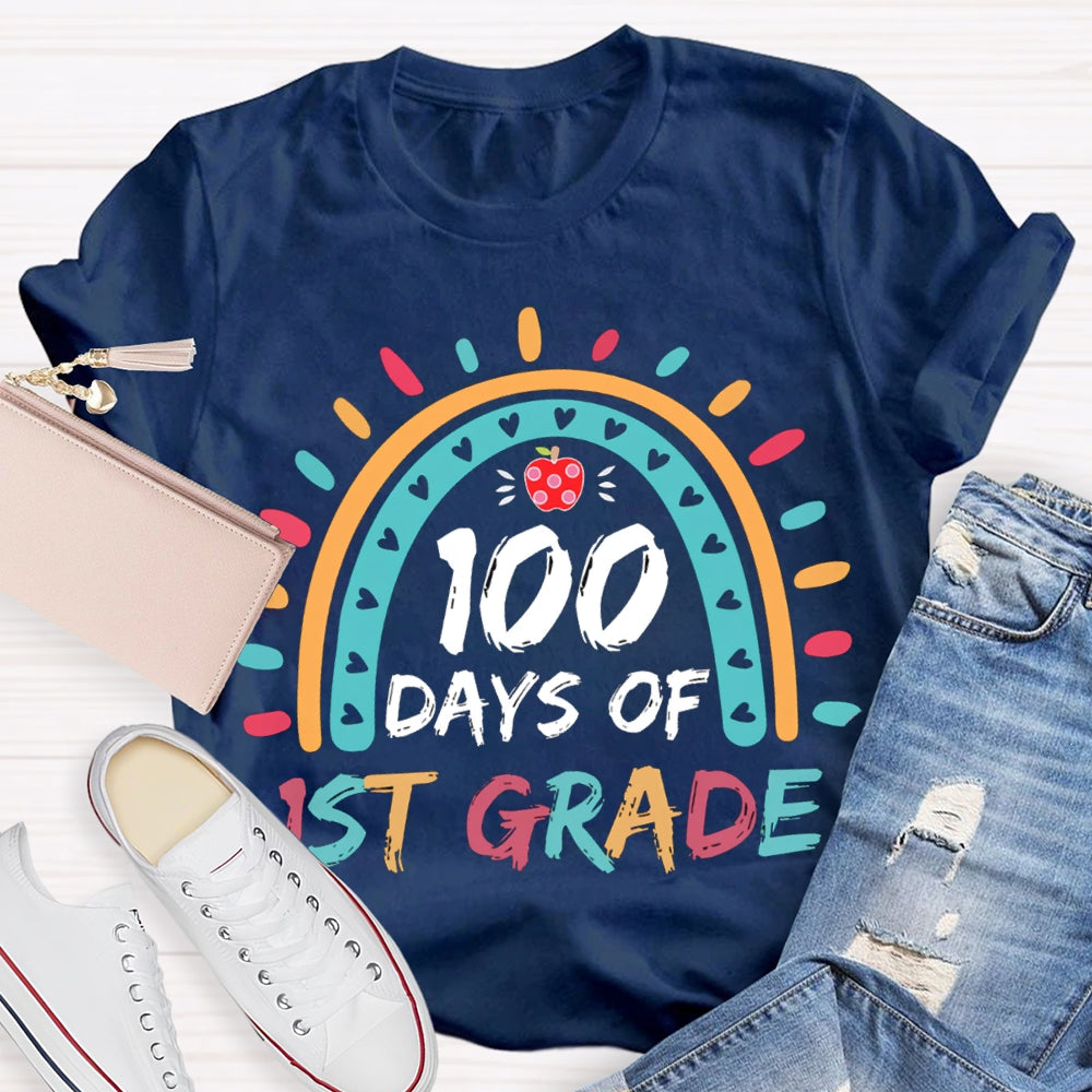 Personalized Grade 100 Days Of 1st Grade T-shirt