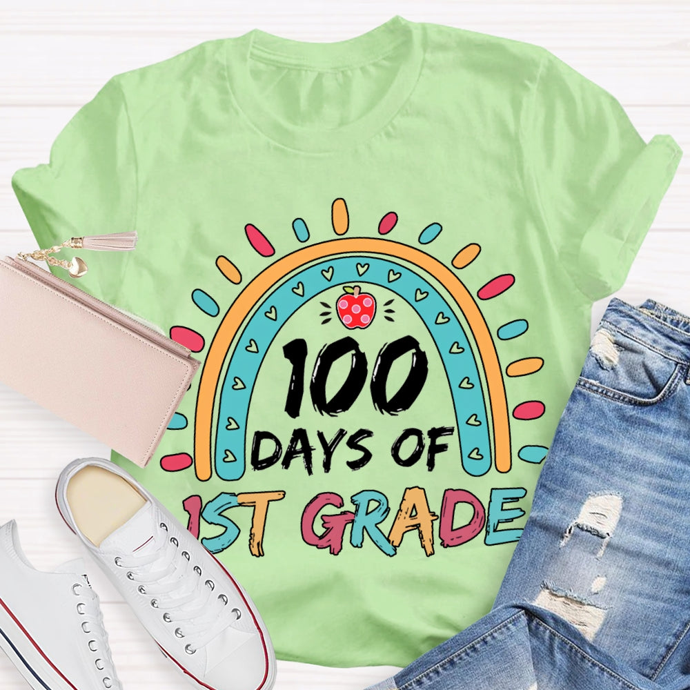 Personalized Grade 100 Days Of 1st Grade T-shirt