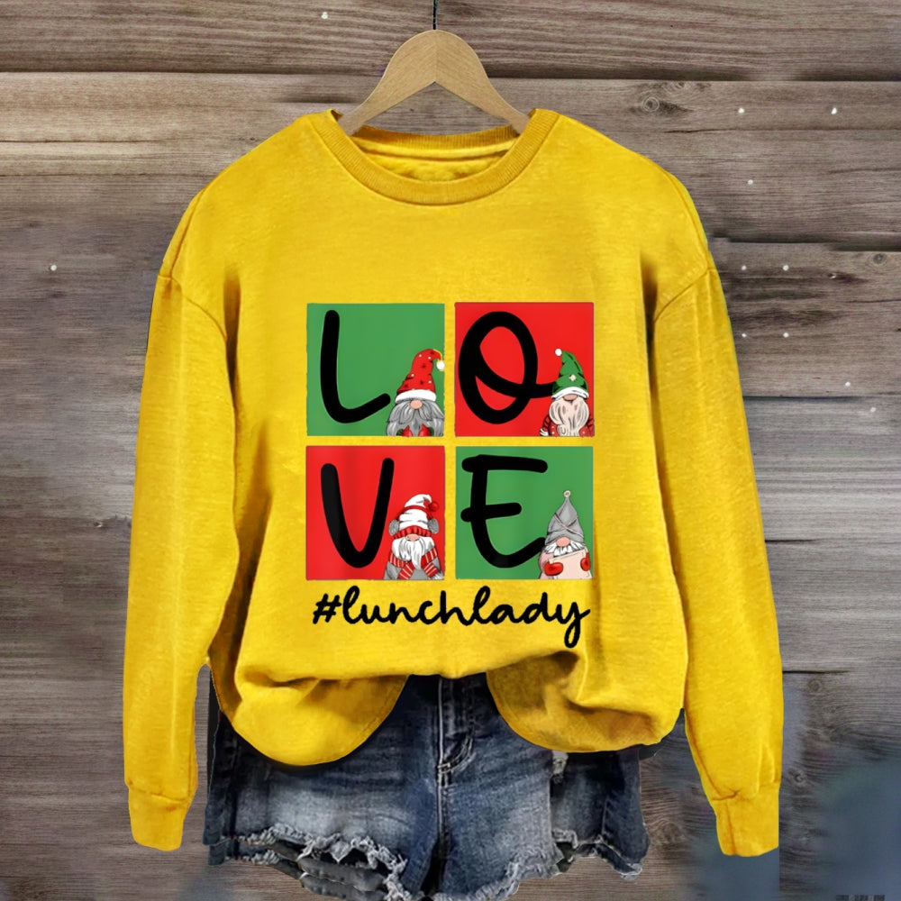 Christmas Love Lunch Lady Sweatshirt