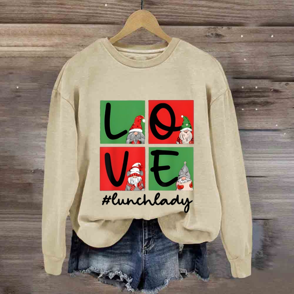Christmas Love Lunch Lady Sweatshirt