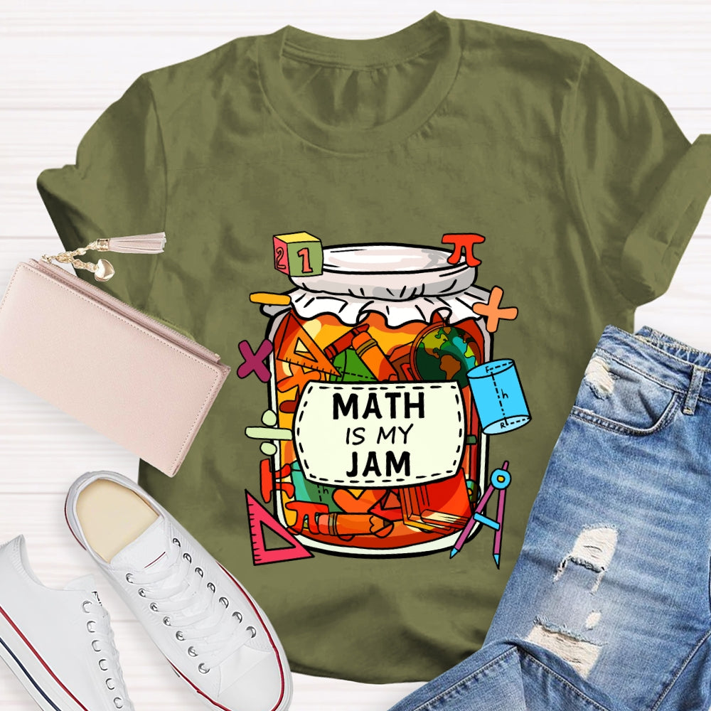 Math Is My Jam Mathematical Symbols T-Shirt