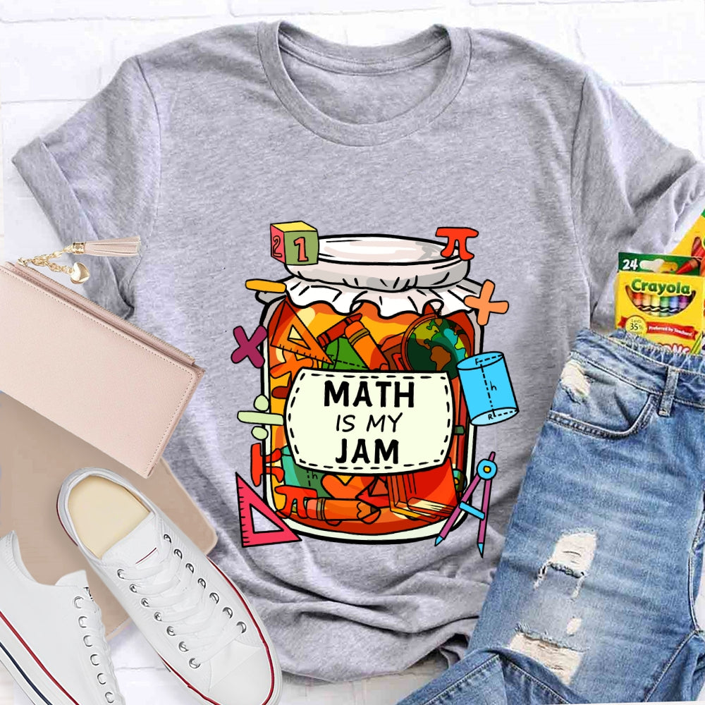 Math Is My Jam Mathematical Symbols T-Shirt