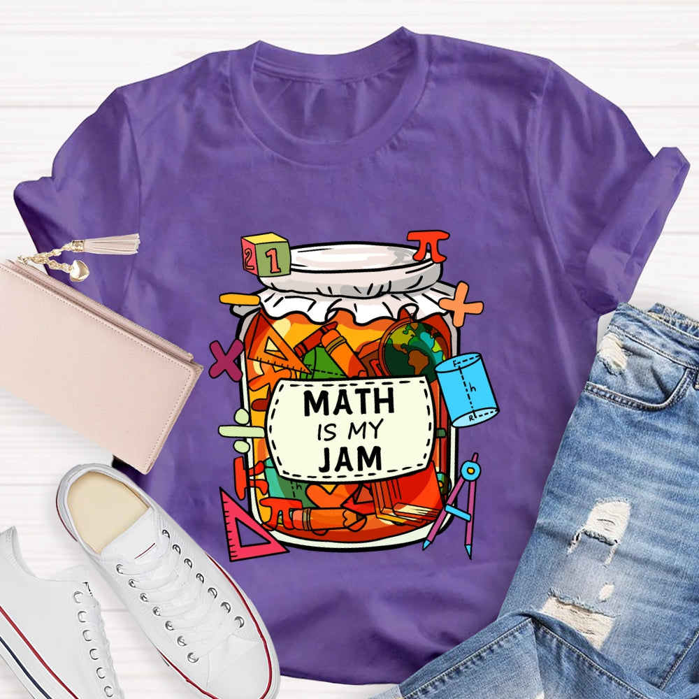 Math Is My Jam Mathematical Symbols T-Shirt