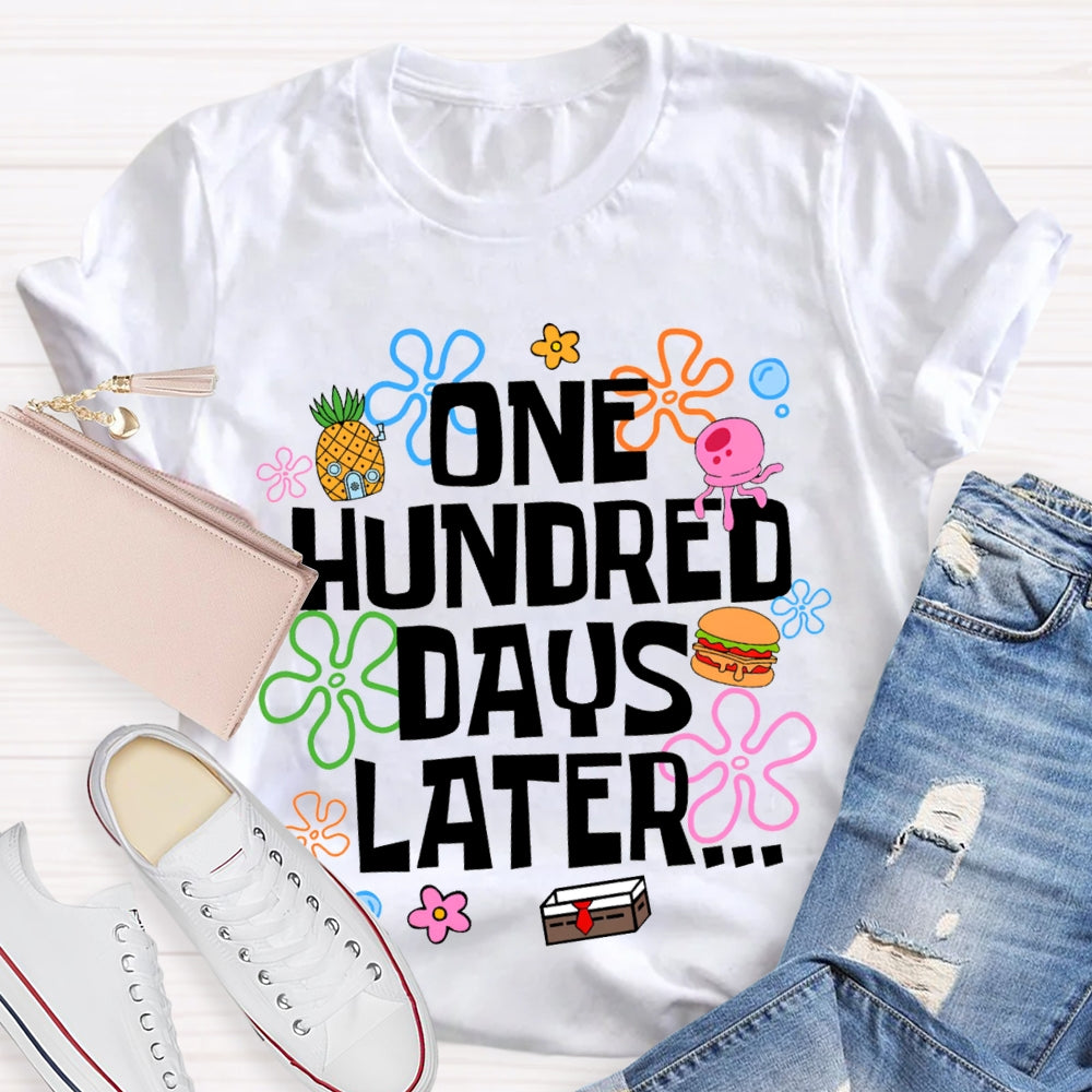 One Hundred Days Later Colorful Floral Prints T-shirt