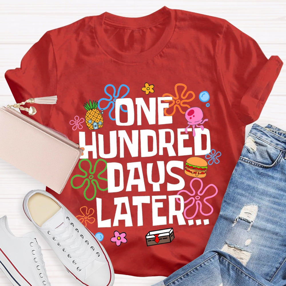 One Hundred Days Later Colorful Floral Prints T-shirt