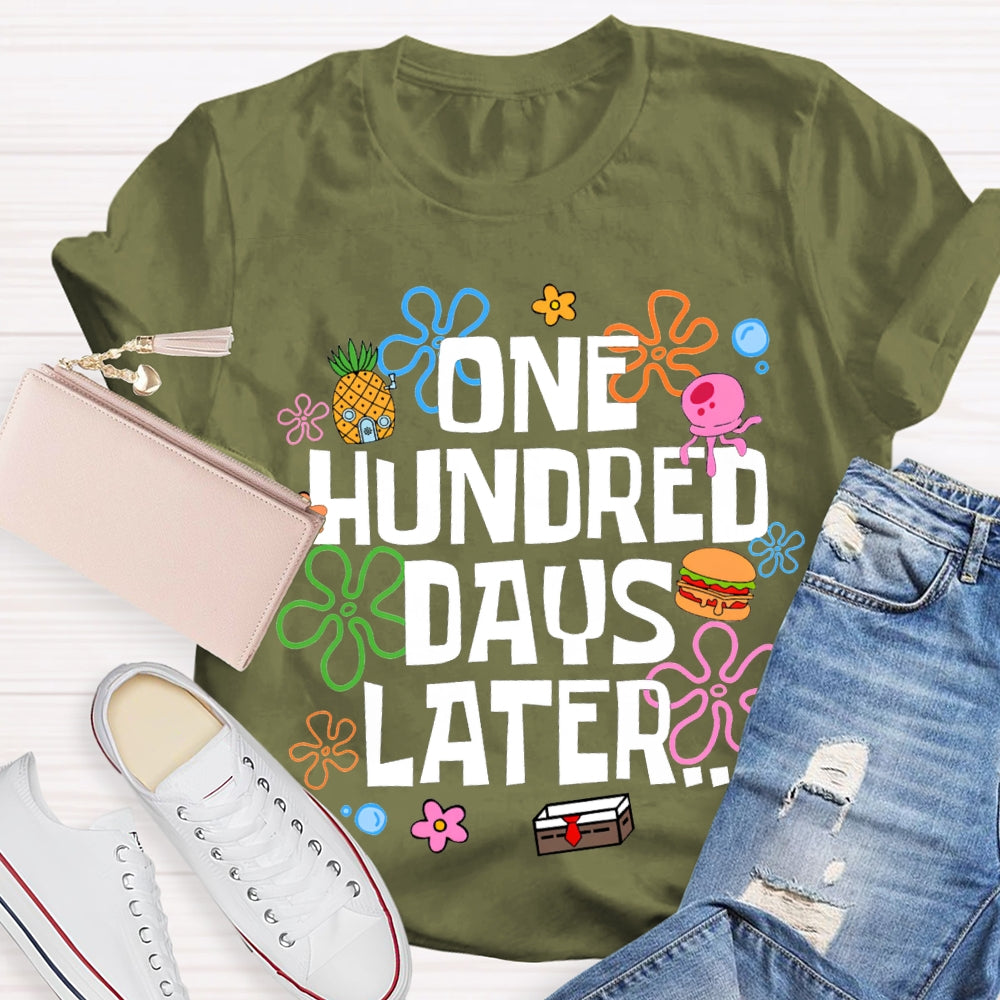 One Hundred Days Later Colorful Floral Prints T-shirt