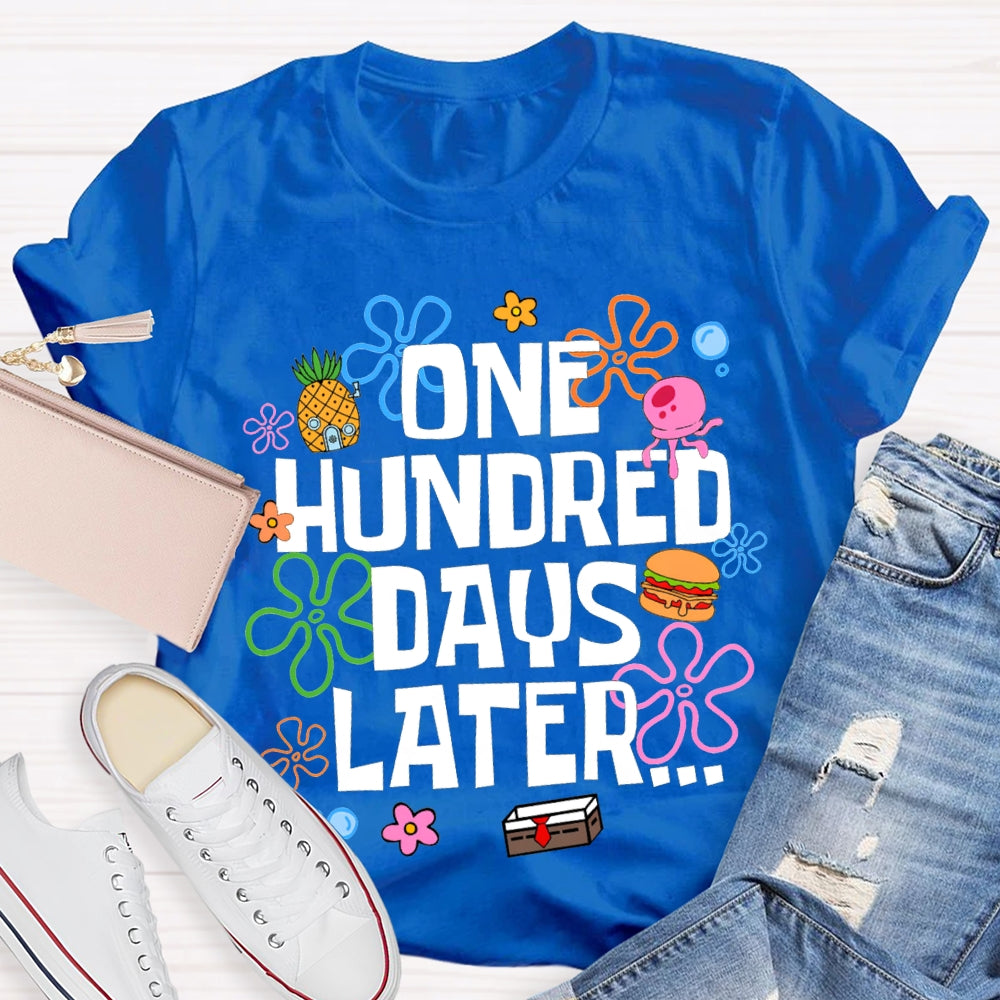 One Hundred Days Later Colorful Floral Prints T-shirt