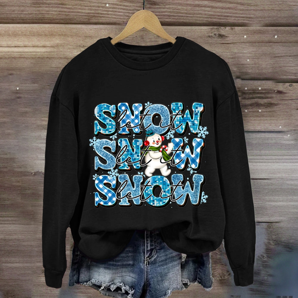 Let It Snow Blue Snowflake Sweatshirt