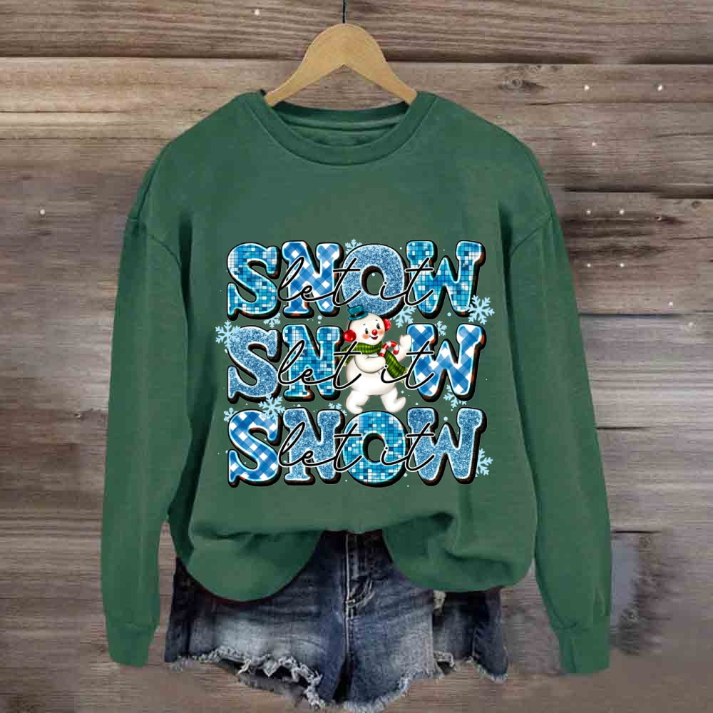 Let It Snow Blue Snowflake Sweatshirt