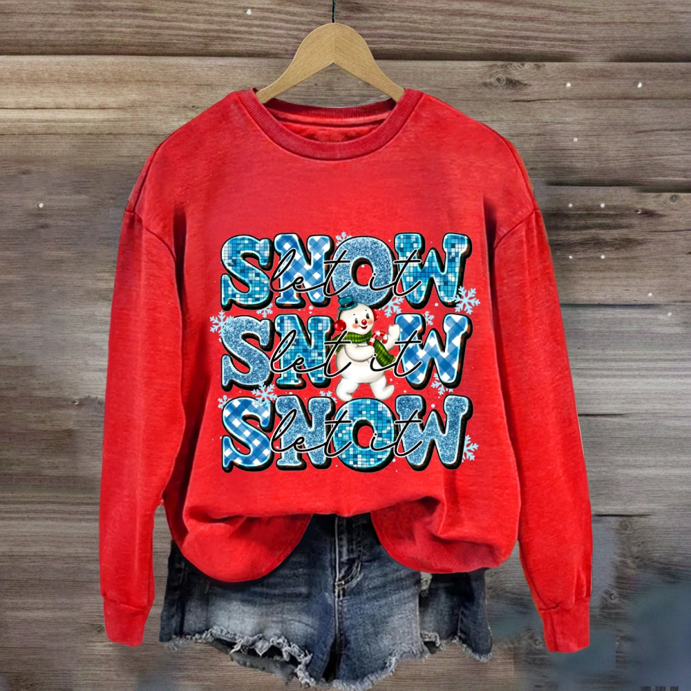 Let It Snow Blue Snowflake Sweatshirt